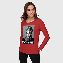 Лонгслив хлопковый женский Bowie Legend, цвет: красный — фото 2