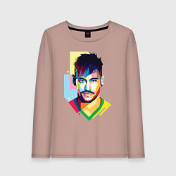 Лонгслив хлопковый женский Neymar: fun-art, цвет: пыльно-розовый