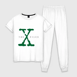 Пижама хлопковая женская The X-files, цвет: белый