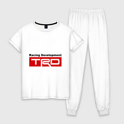 Пижама хлопковая женская TRD, цвет: белый