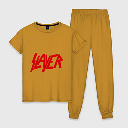 Пижама хлопковая женская Slayer, цвет: горчичный