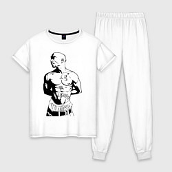 Пижама хлопковая женская 2pac, цвет: белый