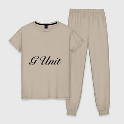 Пижама хлопковая женская G unit, цвет: миндальный