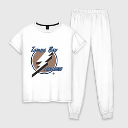 Пижама хлопковая женская Tampa Bay, цвет: белый