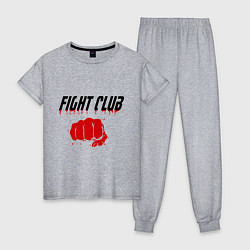 Пижама хлопковая женская Fight Club, цвет: меланж