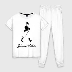Пижама хлопковая женская Johnnie Walker, цвет: белый