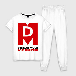 Пижама хлопковая женская Depeche Mode: Black Celebration, цвет: белый