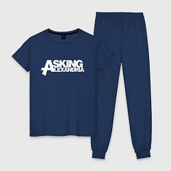 Пижама хлопковая женская Asking Alexandria, цвет: тёмно-синий