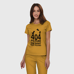 Пижама хлопковая женская 404, цвет: горчичный — фото 2