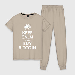 Женская пижама Keep Calm & Buy Bitcoin