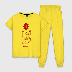 Пижама хлопковая женская RHCP Rock, цвет: желтый