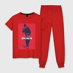 Пижама хлопковая женская Slim Shady: Eminem, цвет: красный