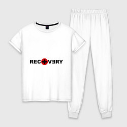 Пижама хлопковая женская Eminem: Recovery, цвет: белый