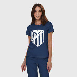Пижама хлопковая женская FC Atletico Madrid, цвет: тёмно-синий — фото 2