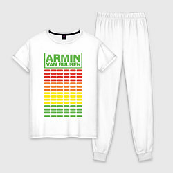 Пижама хлопковая женская Armin van Buuren: EQ, цвет: белый