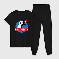 Пижама хлопковая женская Chilly Willy, цвет: черный