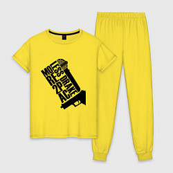 Пижама хлопковая женская More 2Pac, цвет: желтый