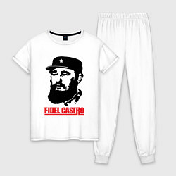 Пижама хлопковая женская Fidel Castro, цвет: белый