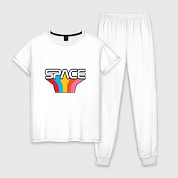 Пижама хлопковая женская Space Star, цвет: белый