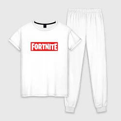 Пижама хлопковая женская Fortnite Supreme, цвет: белый