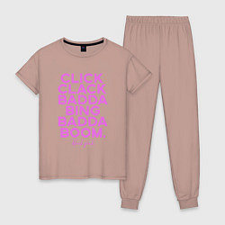 Женская пижама Click Clack Black Pink