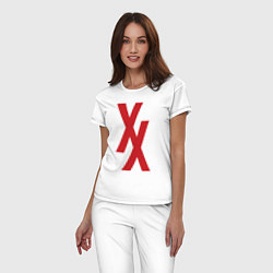 Пижама хлопковая женская XX, цвет: белый — фото 2