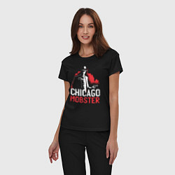 Пижама хлопковая женская Chicago Mobster, цвет: черный — фото 2