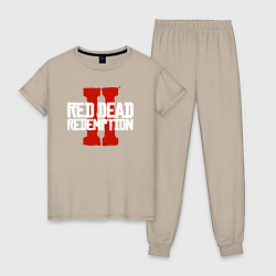 Пижама хлопковая женская RDR II, цвет: миндальный