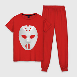 Пижама хлопковая женская Angerfist Mask, цвет: красный