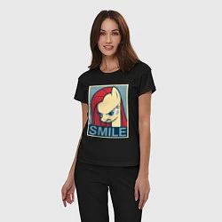 Пижама хлопковая женская MLP: Smile, цвет: черный — фото 2