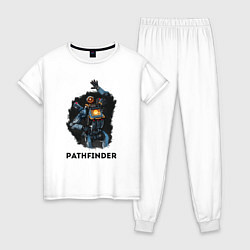 Пижама хлопковая женская Apex Legends: Pathfinder, цвет: белый