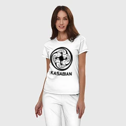 Пижама хлопковая женская Kasabian: Symbol, цвет: белый — фото 2