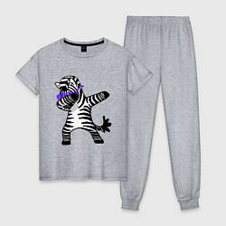 Пижама хлопковая женская Zebra DAB, цвет: меланж