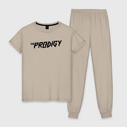 Пижама хлопковая женская The Prodigy, цвет: миндальный