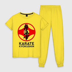 Пижама хлопковая женская Karate Kyokushin, цвет: желтый