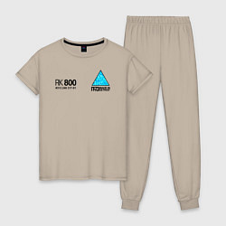 Пижама хлопковая женская RK800 CONNOR, цвет: миндальный