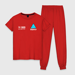 Пижама хлопковая женская RK800 CONNOR, цвет: красный