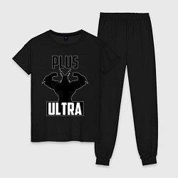 Пижама хлопковая женская PLUS ULTRA черный, цвет: черный