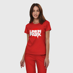 Пижама хлопковая женская LINKIN PARK, цвет: красный — фото 2