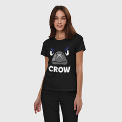 Пижама хлопковая женская Brawl Stars CROW, цвет: черный — фото 2