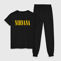 Пижама хлопковая женская NIRVANA, цвет: черный