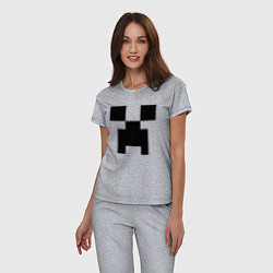 Пижама хлопковая женская Minecraft, цвет: меланж — фото 2