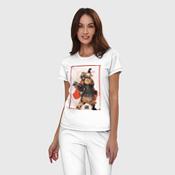 Пижама хлопковая женская Apex Legends Bloodhound, цвет: белый — фото 2