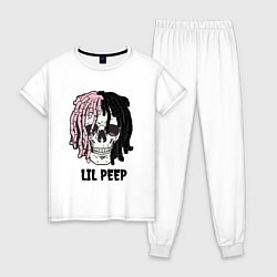 Пижама хлопковая женская Lil Peep, цвет: белый