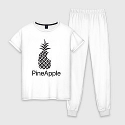 Пижама хлопковая женская PineApple, цвет: белый