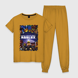 Пижама хлопковая женская ROBLOX, цвет: горчичный