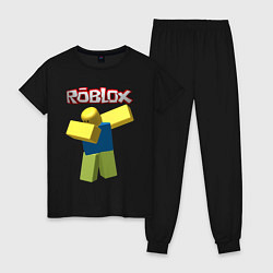 Пижама хлопковая женская Roblox Dab, цвет: черный