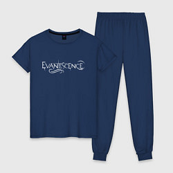 Пижама хлопковая женская Evanescence, цвет: тёмно-синий