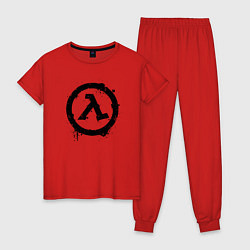 Пижама хлопковая женская HALF-LIFE, цвет: красный