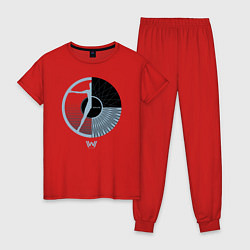 Пижама хлопковая женская Westworld, цвет: красный